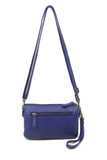 The Anita Three Way Crossbody Wristlet - Navy Blue - Ampere Creations