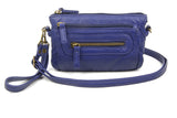 The Anita Three Way Crossbody Wristlet - Navy Blue - Ampere Creations