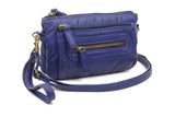 The Anita Three Way Crossbody Wristlet - Navy Blue - Ampere Creations