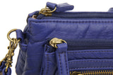 The Anita Three Way Crossbody Wristlet - Navy Blue - Ampere Creations