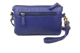 The Anita Three Way Crossbody Wristlet - Navy Blue - Ampere Creations