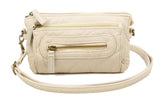 The Anita Three Way Crossbody Wristlet - Taupe - Ampere Creations