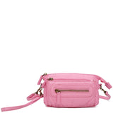 The Anita Three Way Crossbody Wristlet - Bubble Gum Pink