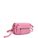 The Anita Three Way Crossbody Wristlet - Bubble Gum Pink