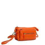 The Anita Three Way Crossbody Wristlet - Orange