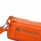 The Anita Three Way Crossbody Wristlet - Orange