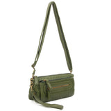 The Anita Three Way Crossbody Wristlet - Army Green - Ampere Creations