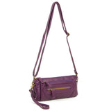 The Anita Three Way Crossbody Wristlet - Purple - Ampere Creations