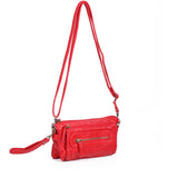 The Anita Three Way Crossbody Wristlet - Red - Ampere Creations