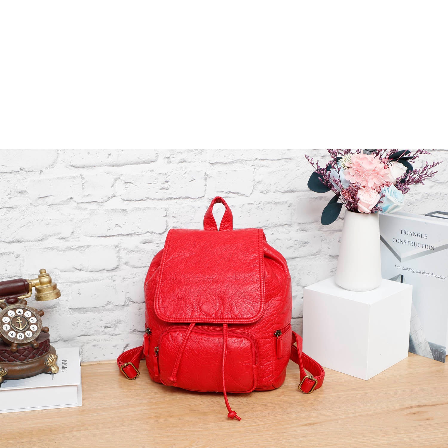 LOVE MOSCHINO Quilted faux leather backpack Red [Woman] Elsa Boutique