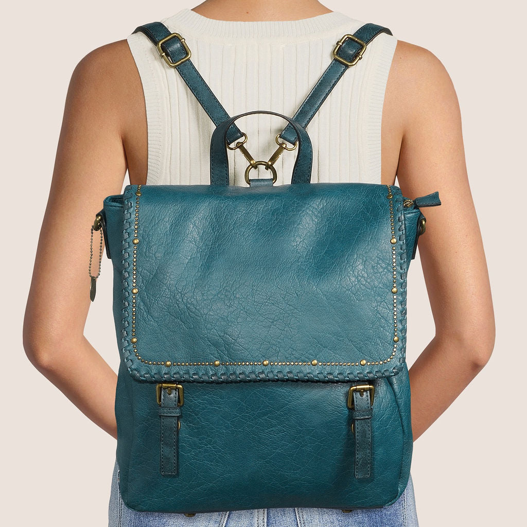Stone & Leather Backpack