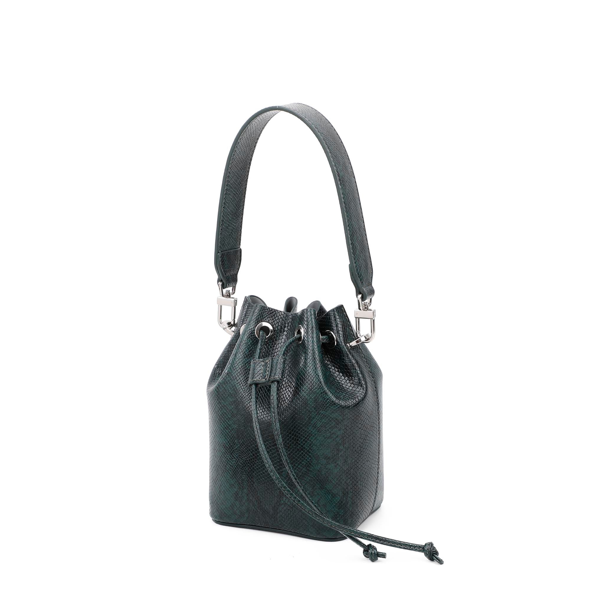 Chloe Mini Bucket Crossbody - Emerald Green – Ampere Creations