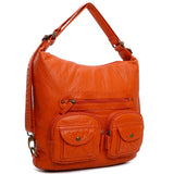 Convertible Crossbody Backpack - Orange