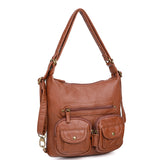 Mini Convertible Backpack - Brown - Ampere Creations