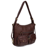 Mini Convertible Backpack - Chocolate Brown - Ampere Creations