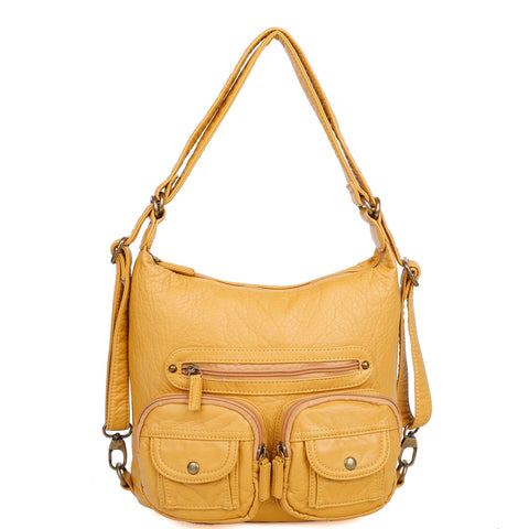 Mini Convertible Backpack - Mustard - Ampere Creations