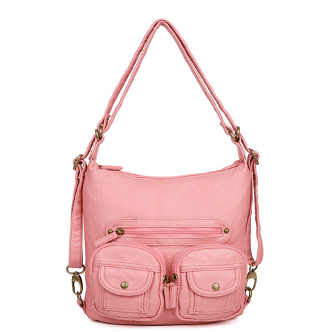 Mini Convertible Backpack - Rose Pink - Ampere Creations