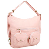 Convertible Crossbody Backpack - Petal Pink - Ampere Creations