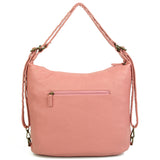 Convertible Crossbody Backpack - Rose Pink - Ampere Creations