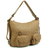 Convertible Crossbody Backpack - Sand - Ampere Creations
