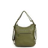 The Lisa Convertible Backpack Crossbody - Army Green - Ampere Creations