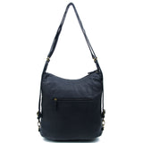 The Lisa Convertible Backpack Crossbody - Black - Ampere Creations