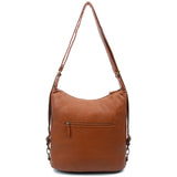 The Lisa Convertible Backpack Crossbody - Brown - Ampere Creations