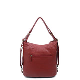 The Lisa Convertible Backpack Crossbody - Burgundy - Ampere Creations