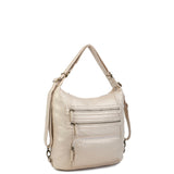 The Lisa Convertible Backpack Crossbody - Champagne - Ampere Creations