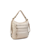 The Lisa Convertible Backpack Crossbody - Champagne - Ampere Creations