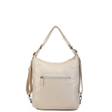 The Lisa Convertible Backpack Crossbody - Champagne - Ampere Creations