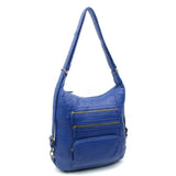 The Lisa Convertible Backpack Crossbody - Navy Blue - Ampere Creations