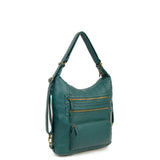 The Lisa Convertible Backpack Crossbody - Forest Green - Ampere Creations
