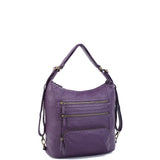 The Lisa Convertible Backpack Crossbody - Purple - Ampere Creations