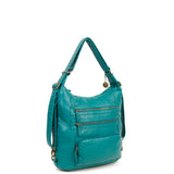 The Lisa Convertible Backpack Crossbody - Teal - Ampere Creations