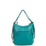 The Lisa Convertible Backpack Crossbody - Teal - Ampere Creations