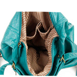 The Lisa Convertible Backpack Crossbody - Teal - Ampere Creations