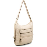 The Lisa Convertible Backpack Crossbody - Taupe - Ampere Creations