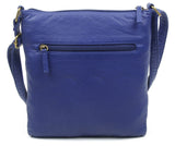 The Camile Three Zip Crossbody - Navy Blue - Ampere Creations