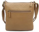 The Camile Three Zip Crossbody - Sand - Ampere Creations