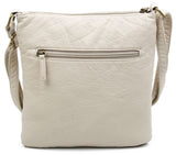 The Camile Three Zip Crossbody - Taupe - Ampere Creations