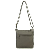 The Camile Three Zip Crossbody - Dark Silver - Ampere Creations