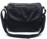 The Large Bonnie Saddle Crossbody - Black - Ampere Creations