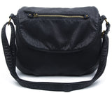 The Large Bonnie Saddle Crossbody - Black - Ampere Creations