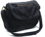 The Large Bonnie Saddle Crossbody - Black - Ampere Creations