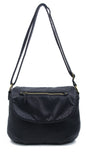 The Large Bonnie Saddle Crossbody - Black - Ampere Creations