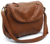 The Large Bonnie Saddle Crossbody - Brown - Ampere Creations