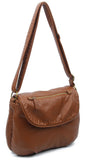 The Large Bonnie Saddle Crossbody - Brown - Ampere Creations