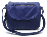 The Large Bonnie Saddle Crossbody - Navy Blue - Ampere Creations