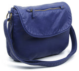 The Large Bonnie Saddle Crossbody - Navy Blue - Ampere Creations